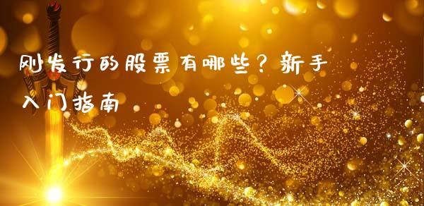 刚发行的股票有哪些？新手入门指南_https://wap.qdlswl.com_财经资讯_第1张