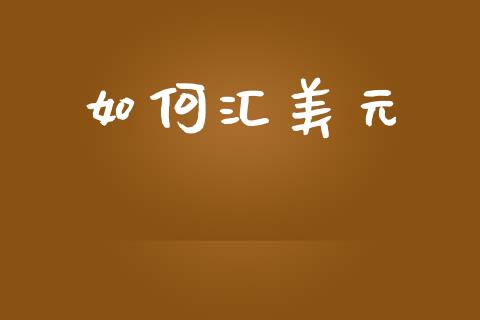 如何汇美元_https://wap.qdlswl.com_证券新闻_第1张