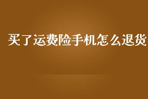 买了运费险手机怎么退货_https://wap.qdlswl.com_全球经济_第1张