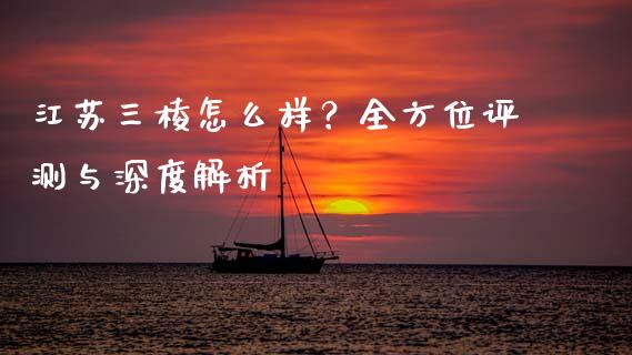 江苏三棱怎么样？全方位评测与深度解析_https://wap.qdlswl.com_全球经济_第1张
