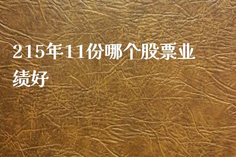 215年11份哪个股票业绩好_https://wap.qdlswl.com_财经资讯_第1张