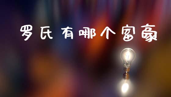 罗氏有哪个富豪_https://wap.qdlswl.com_全球经济_第1张