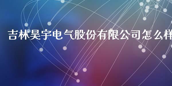 吉林昊宇电气股份有限公司怎么样_https://wap.qdlswl.com_证券新闻_第1张