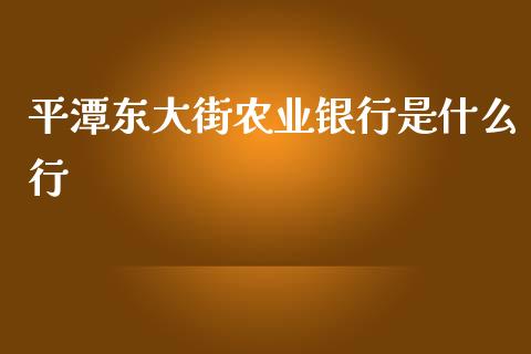 平潭东大街农业银行是什么行_https://wap.qdlswl.com_证券新闻_第1张