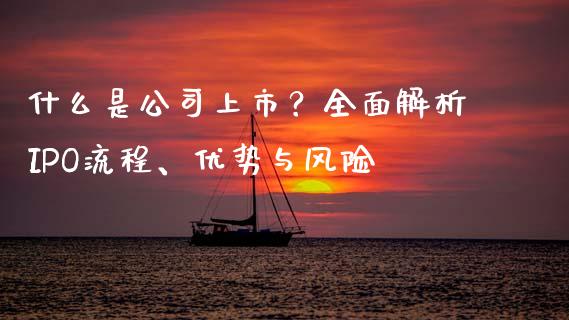 什么是公司上市?全面解析IPO流程、优势与风险_全球经济_第1张_财经资讯_理财投资_证券新闻_全球经济 什么是公司上市?全面解析IPO流程、优势与风险_https://wap.qdlswl.com_全球经济_第1张