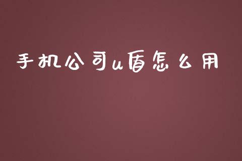 手机公司u盾怎么用_https://wap.qdlswl.com_财经资讯_第1张