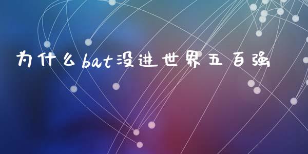 为什么bat没进世界五百强_https://wap.qdlswl.com_证券新闻_第1张