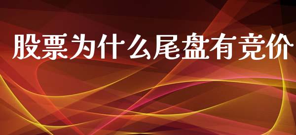 股票为什么尾盘有竞价_https://wap.qdlswl.com_证券新闻_第1张