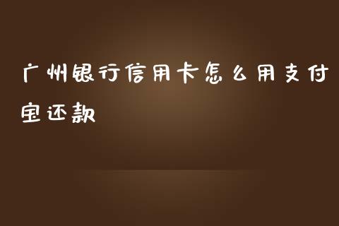 广州银行信用卡怎么用支付宝还款_https://wap.qdlswl.com_全球经济_第1张