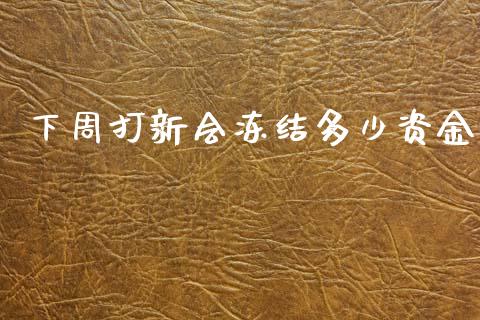 下周打新会冻结多少资金_https://wap.qdlswl.com_财经资讯_第1张