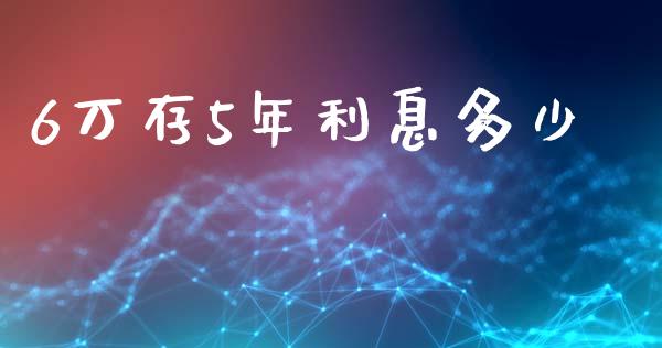 6万存5年利息多少_https://wap.qdlswl.com_证券新闻_第1张