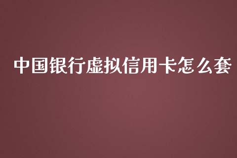 中国银行虚拟信用卡怎么套_https://wap.qdlswl.com_财经资讯_第1张