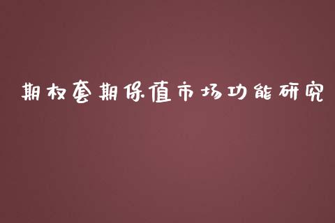 期权套期保值市场功能研究_https://wap.qdlswl.com_全球经济_第1张