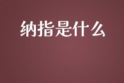 纳指是什么_https://wap.qdlswl.com_全球经济_第1张