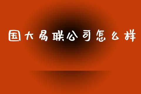 国大易联公司怎么样_https://wap.qdlswl.com_理财投资_第1张