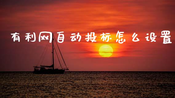 有利网自动投标怎么设置_https://wap.qdlswl.com_财经资讯_第1张