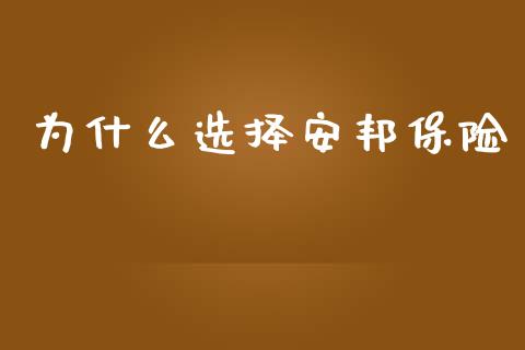 为什么选择安邦保险_https://wap.qdlswl.com_证券新闻_第1张