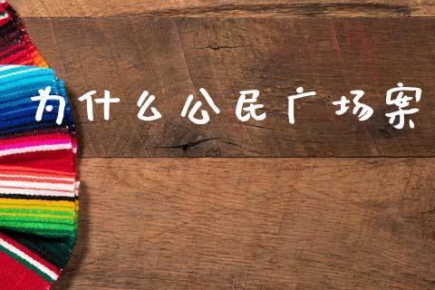 为什么公民广场案_https://wap.qdlswl.com_证券新闻_第1张