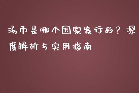 汤币是哪个国家发行的？深度解析与实用指南_https://wap.qdlswl.com_理财投资_第1张