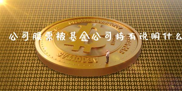 公司股票被基金公司持有说明什么_https://wap.qdlswl.com_证券新闻_第1张