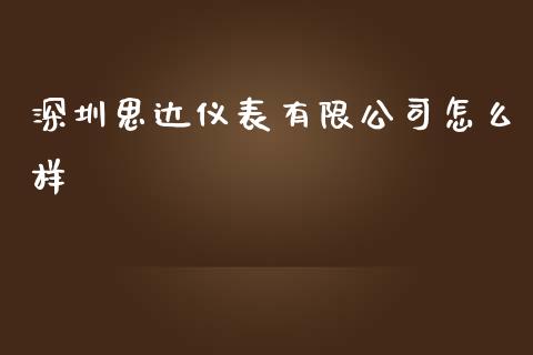 深圳思达仪表有限公司怎么样_https://wap.qdlswl.com_全球经济_第1张