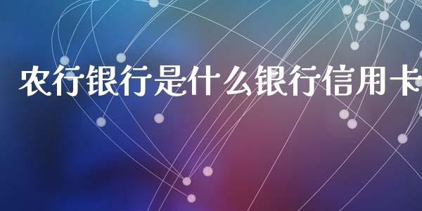 农行银行是什么银行信用卡_https://wap.qdlswl.com_理财投资_第1张