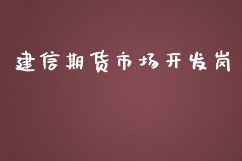 建信期货市场开发岗_https://wap.qdlswl.com_财经资讯_第1张