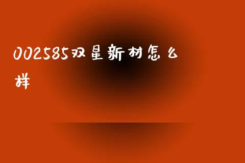 002585双星新材怎么样_https://wap.qdlswl.com_理财投资_第1张