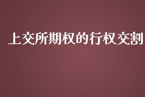 上交所期权的行权交割_https://wap.qdlswl.com_证券新闻_第1张