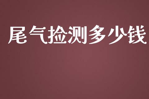 尾气捡测多少钱_https://wap.qdlswl.com_财经资讯_第1张