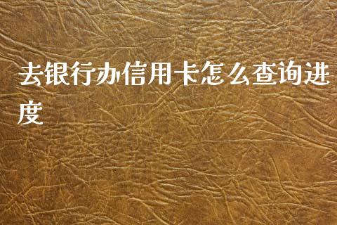 去银行办信用卡怎么查询进度_https://wap.qdlswl.com_证券新闻_第1张