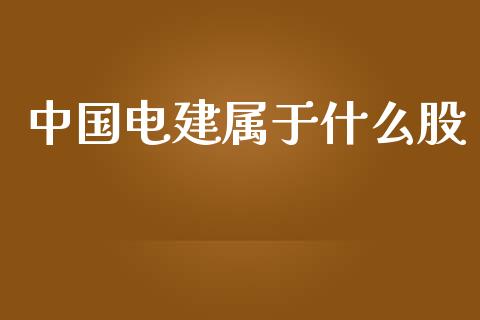 中国电建属于什么股_https://wap.qdlswl.com_全球经济_第1张