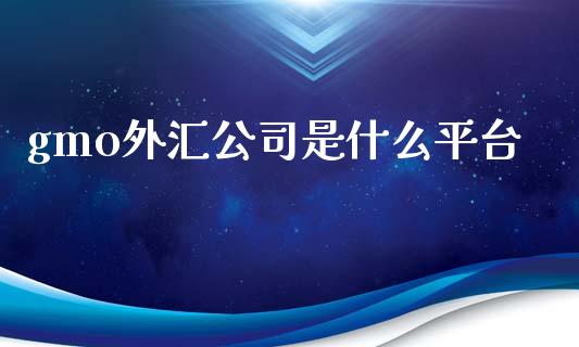 gmo外汇公司是什么平台_https://wap.qdlswl.com_全球经济_第1张