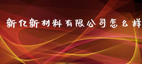 新亿新材料有限公司怎么样_https://wap.qdlswl.com_理财投资_第1张