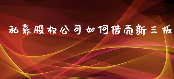 私募股权公司如何借壳新三板_https://wap.qdlswl.com_证券新闻_第1张