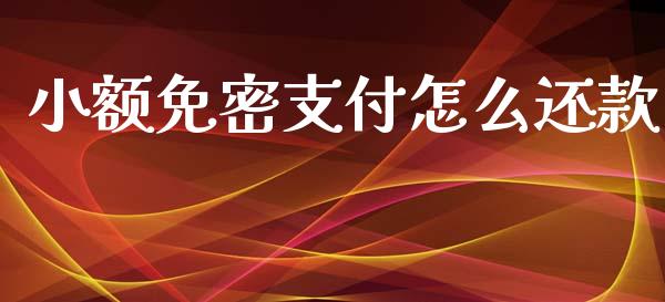 小额免密支付怎么还款_https://wap.qdlswl.com_全球经济_第1张