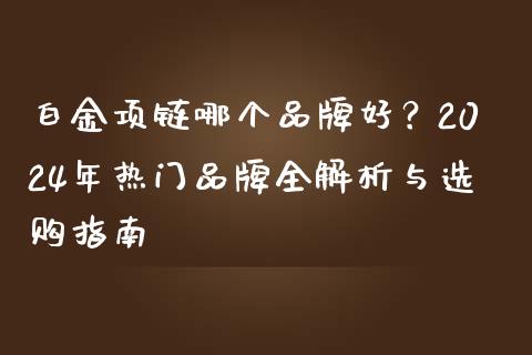 白金项链哪个品牌好？2024年热门品牌全解析与选购指南_https://wap.qdlswl.com_证券新闻_第1张