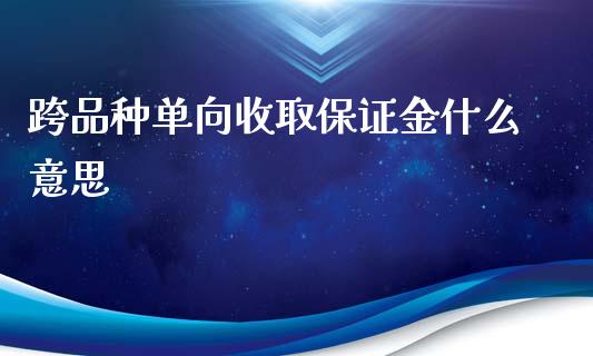 跨品种单向收取保证金什么意思_https://wap.qdlswl.com_理财投资_第1张