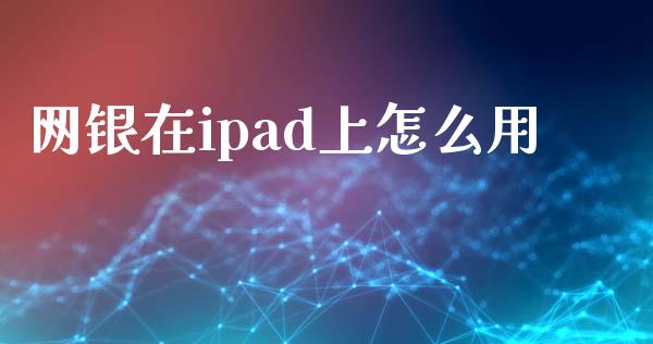 网银在ipad上怎么用_https://wap.qdlswl.com_证券新闻_第1张