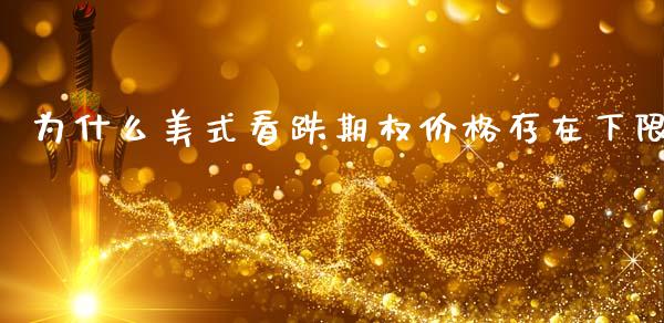 为什么美式看跌期权价格存在下限_https://wap.qdlswl.com_证券新闻_第1张