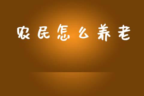 农民怎么养老_https://wap.qdlswl.com_理财投资_第1张