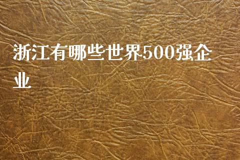 浙江有哪些世界500强企业_https://wap.qdlswl.com_财经资讯_第1张