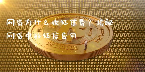 网贷为什么收征信费？揭秘网贷中的征信费用_https://wap.qdlswl.com_证券新闻_第1张