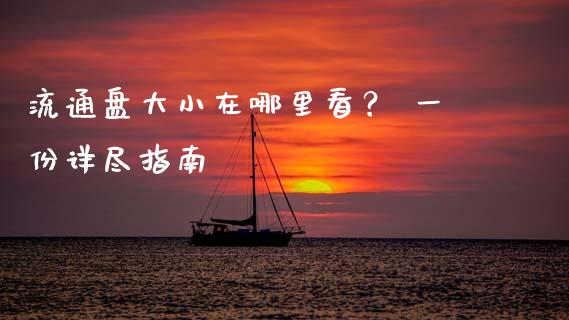 流通盘大小在哪里看？ 一份详尽指南_https://wap.qdlswl.com_财经资讯_第1张