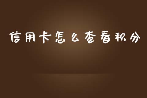 信用卡怎么查看积分_https://wap.qdlswl.com_证券新闻_第1张