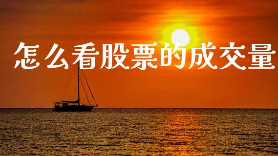 怎么看股票的成交量_https://wap.qdlswl.com_理财投资_第1张