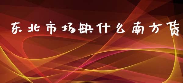 东北市场缺什么南方货_https://wap.qdlswl.com_证券新闻_第1张