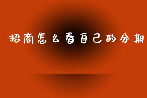 招商怎么看自己的分期_https://wap.qdlswl.com_证券新闻_第1张