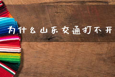 为什么山东交通打不开_https://wap.qdlswl.com_理财投资_第1张