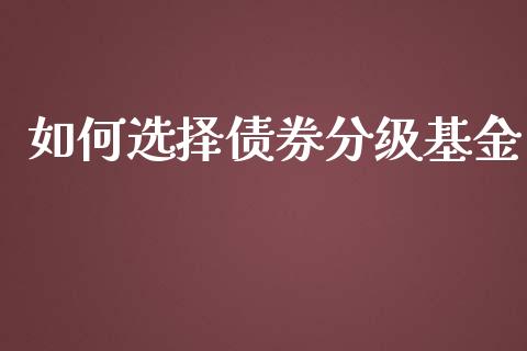 如何选择债券分级基金_https://wap.qdlswl.com_全球经济_第1张